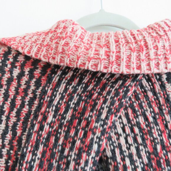 FREE PEOPLE Aztec Knit Wool Blend Open Back Cardigan Blue Red Boho - Size XS - Picture 10 of 12